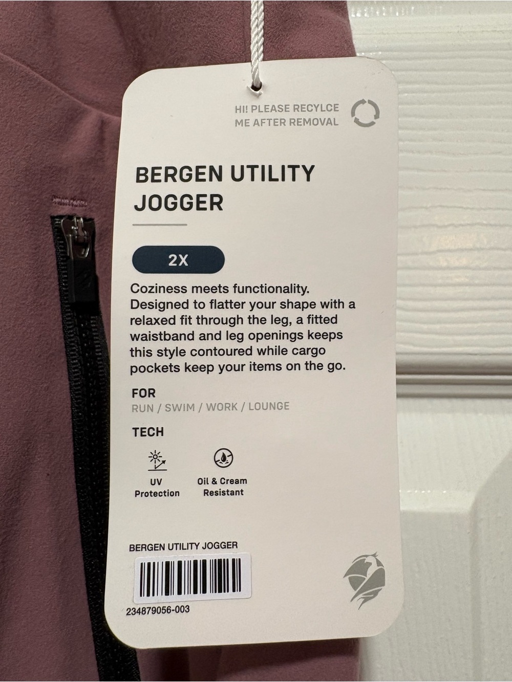 Phoenix Active Rose/Black Bergen Utility Jogger Size 2X NWT - Picture 5 of 14